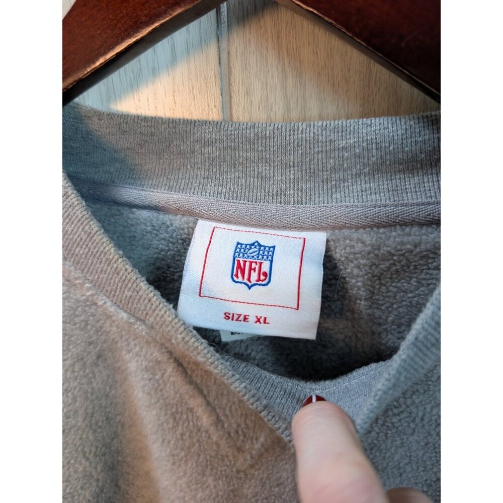 Vintage Pittsburgh Steelers Pullover Fleece Crew Neck Sweatshirt Size XL - Picture 4 of 7